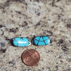 Turquoise Silver Earrings